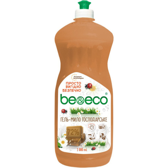 Be&Eco saimniecības ziepes,1000ml, Šķidrās saimniecības ziepes
