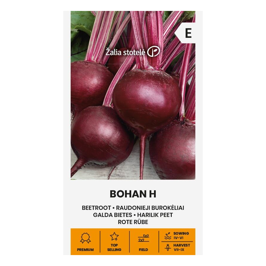 Bietes galda BOHAN H, Bietes BOHAN, Ēģiptes bietes, Biešu sēklas