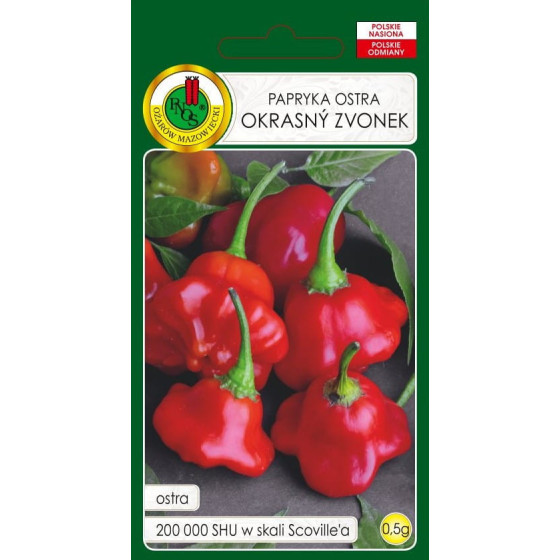 Paprika asā OKRASNY ZVONEK 0,5g, Asā paprika- Zvaniņš