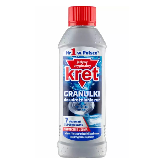Kret granulas cauruļu tīrīšanai 560g, Kanalizācijas attīrītājs, Cauruļu tīrītājs