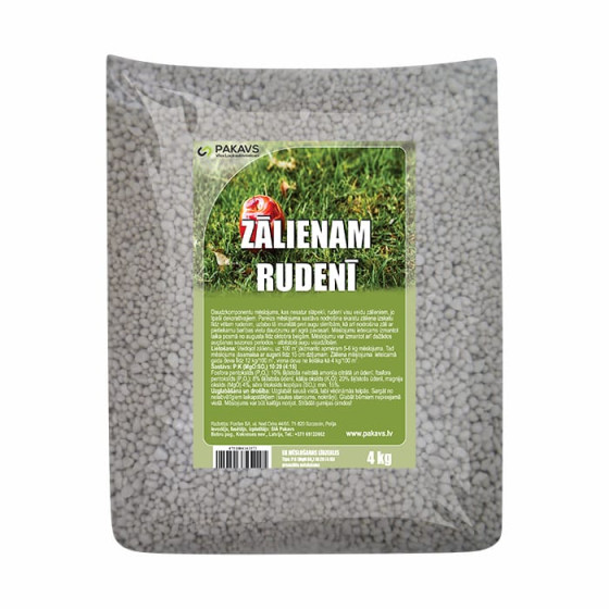 Mēslojums zālienam rudenī, 4 kg, Mēslojums zālienam