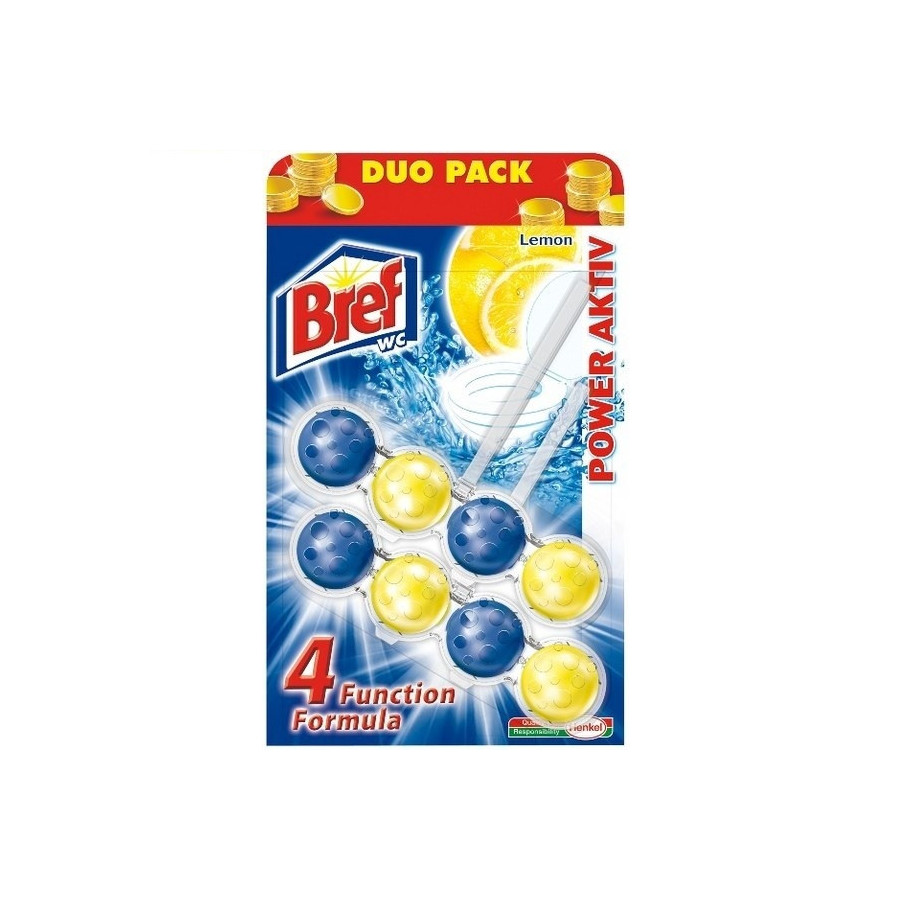 BREF power aktiv lemon tualetes bloks, 2x50g