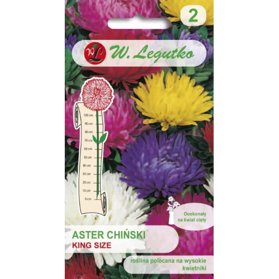 Asteres ķīnas peoniju King Size mixture, Asteres, Asteru sēklas