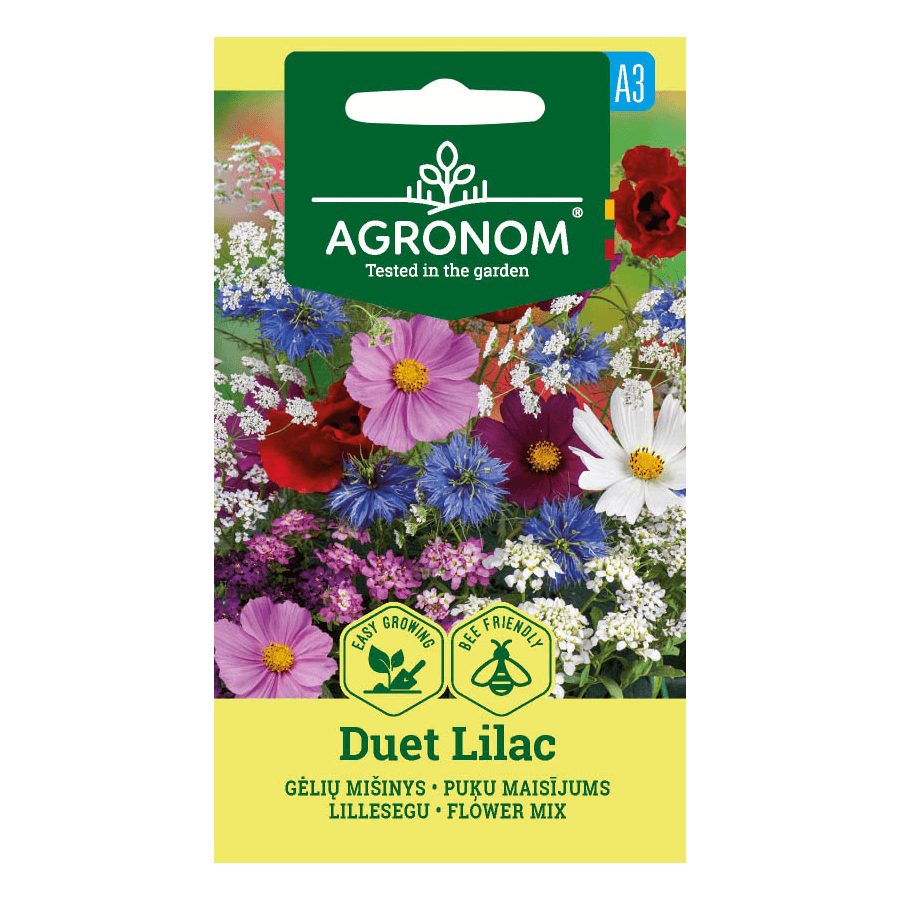 Puķu maisījums DUET LILAC, puķu maisījums, puķu sēklas
