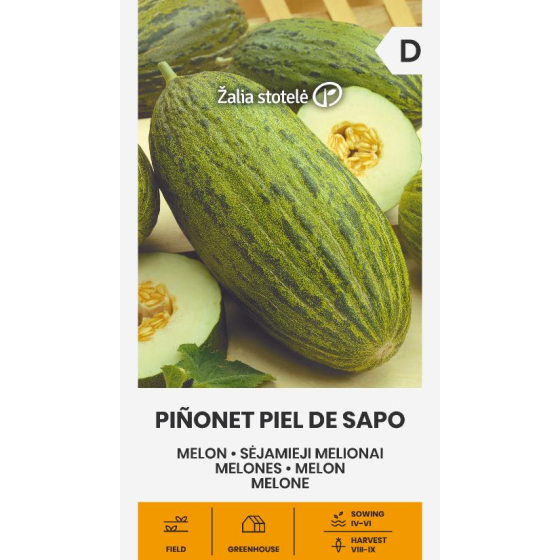Melones Pinonet piel de sapo, Melones, Meloņu sēklas, Melones sēklas Pinonet piel de sapo