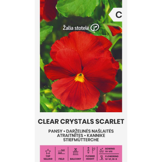 Atraitnītes CLEAR CRYSTALS SCARLET