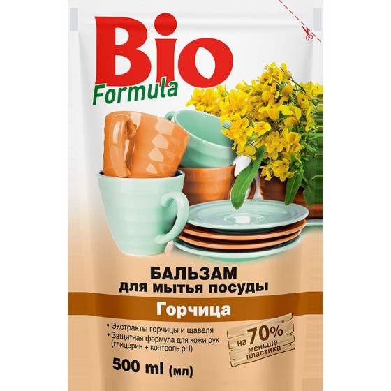 Bio Formula  Balzams trauku mazgāšanai ,,Sinepes,, 500ml paciņa