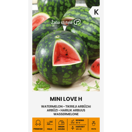 Arbūzi Mini LOVE H, Arbūzu sēklas Mini LOVE H