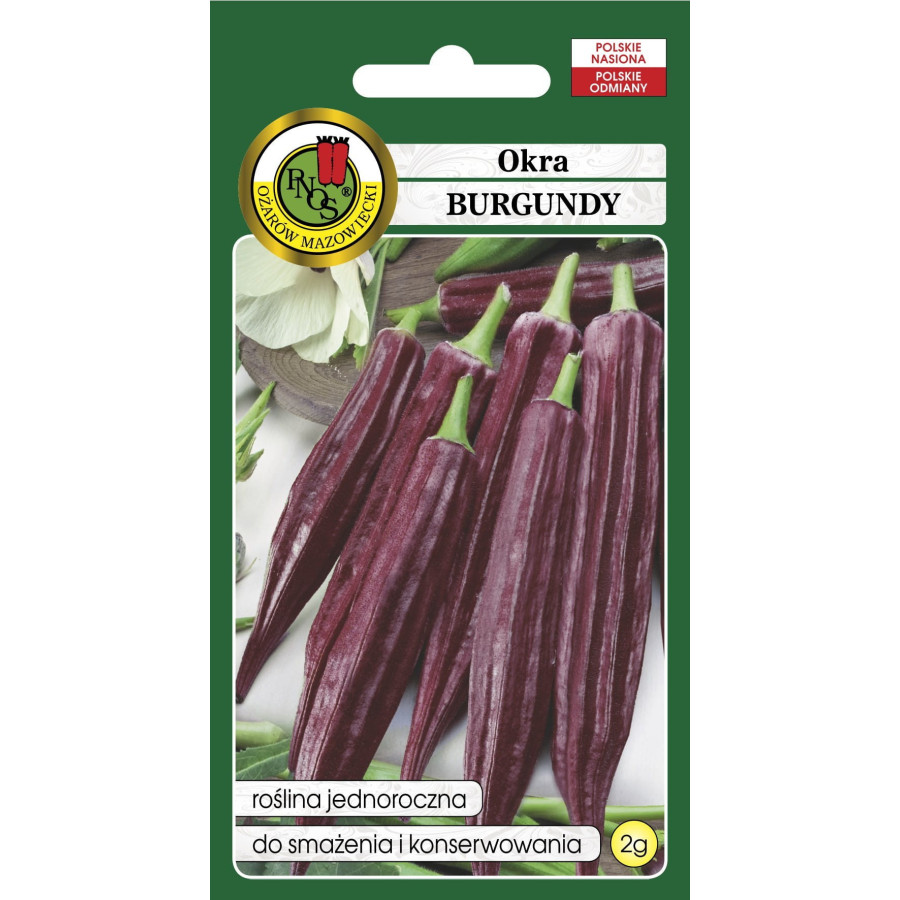Hibisks (Okra) Burgundy, Okra, Bāmija, Okras sēklas