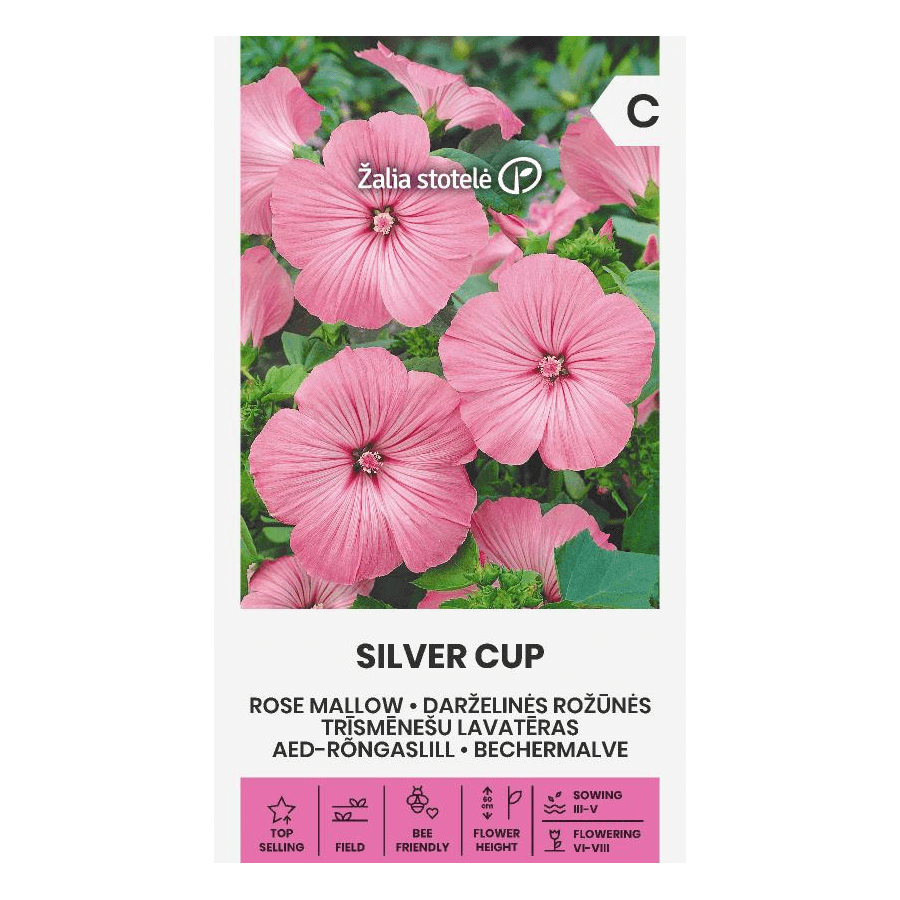 Lavatēra, Lavatēras sēklas, Lavatēra trīsmenešu SILVER CUP