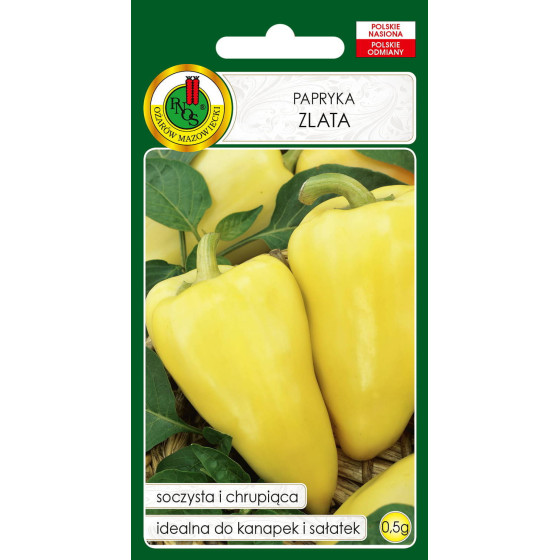 Paprika Zlata, Paprikas sēklas Zlata, Dzeltenās paprikas sēklas, Dzeltenā paprika