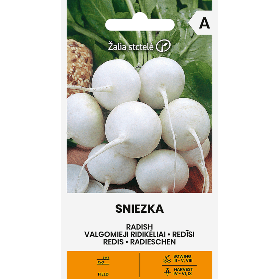 Redīsi SNIEŽKA, Baltie redīsi, balto redīsu sēklas