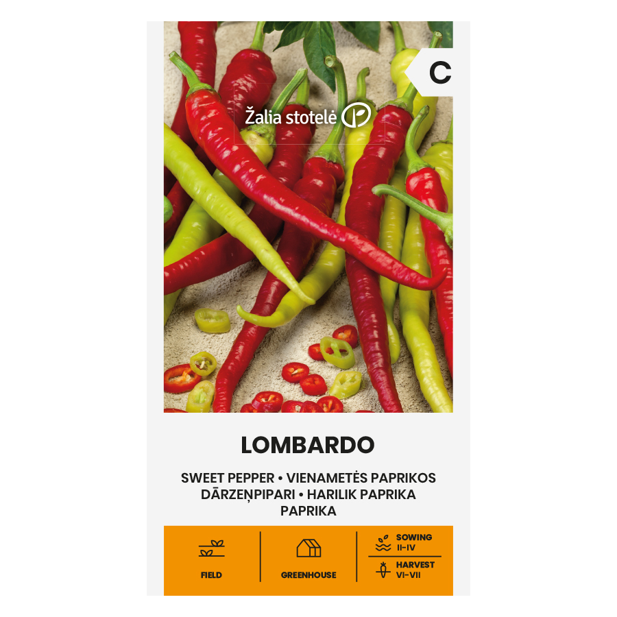 Paprika Lombardo , Pipari Lombardo, Piparu sēklas Lombardo