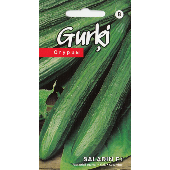Gurķi SALADIN, Gurķu sēklas, Garie gurķi, Siltumnīcu gurķi