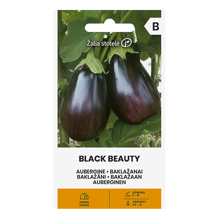 Baklažāni BLACK BEAUTY, Baklažānu sēklas