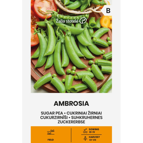 Zirņi Ambrosia, Zirņu sēklas AMBROSIA, Zirņi Ambrozija, Cukurzirņi, Cukurzirņu sēklas