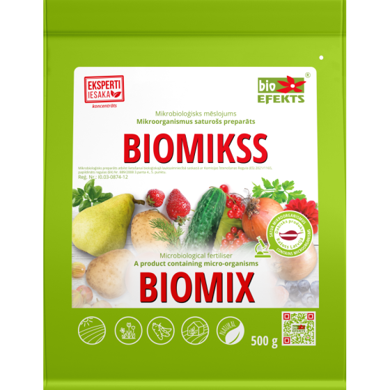 Biomiks, mikroorganismus saturošs līdzeklis, koncentrāts, Bioefekts produkcija