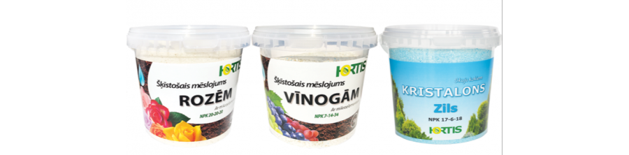Hortis minerālmēsli spainīšos, Hortis minerālmēslojums, Mēslojumi